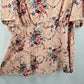 Shein Curve Pink Floral Ruffle Blouse Top Plus 4XL