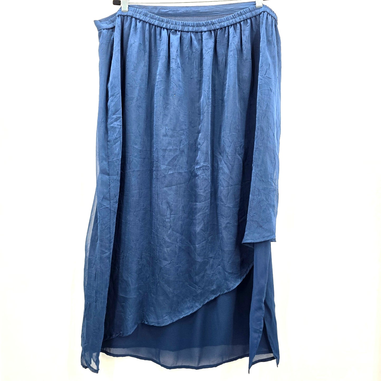 Venezia Navy Blue Long Maxi Pull On Skirt Plus 26/28