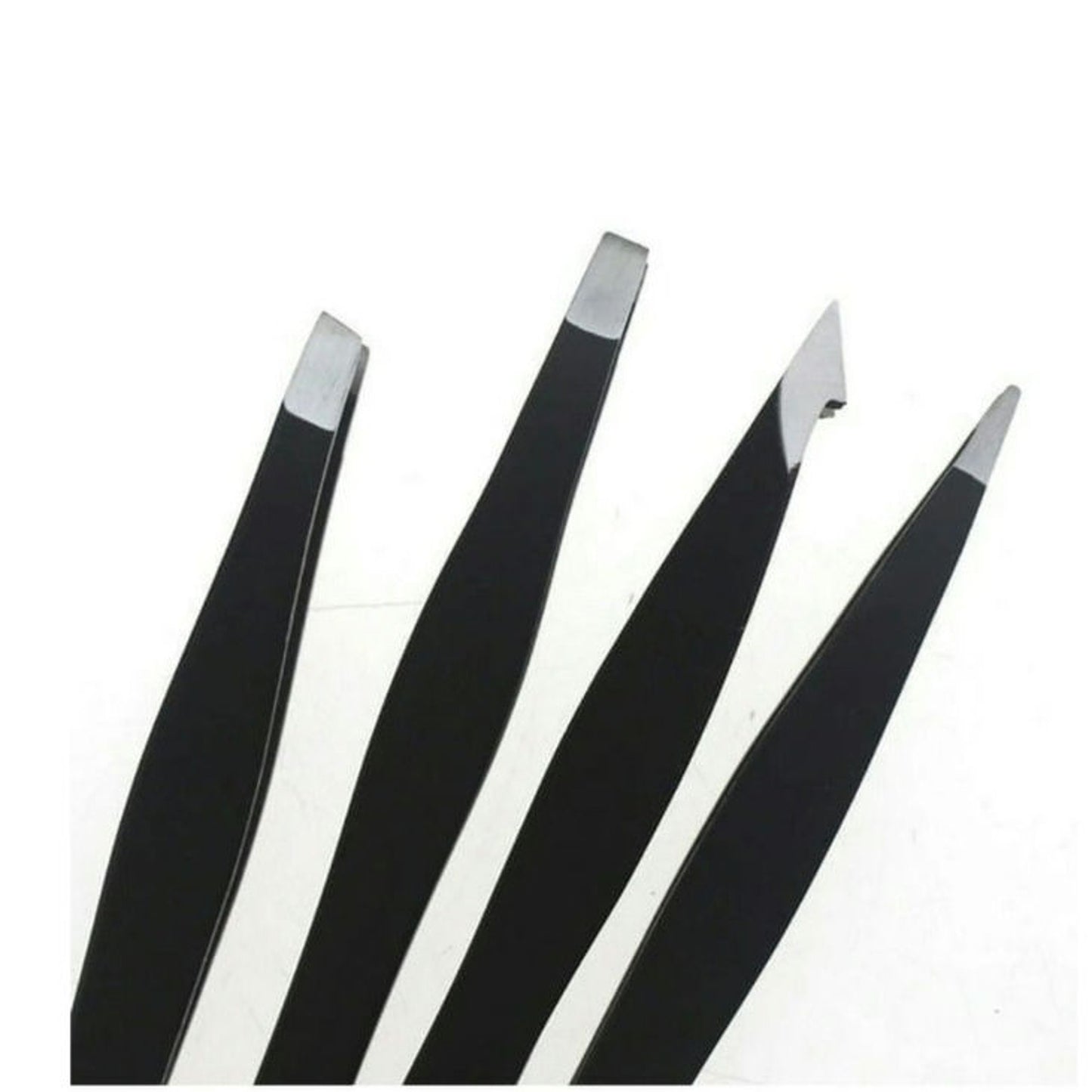 4 Tip Tweezer Set Stainless Steel Precision Tweezers Pluckers Eyebrow Shaping 2