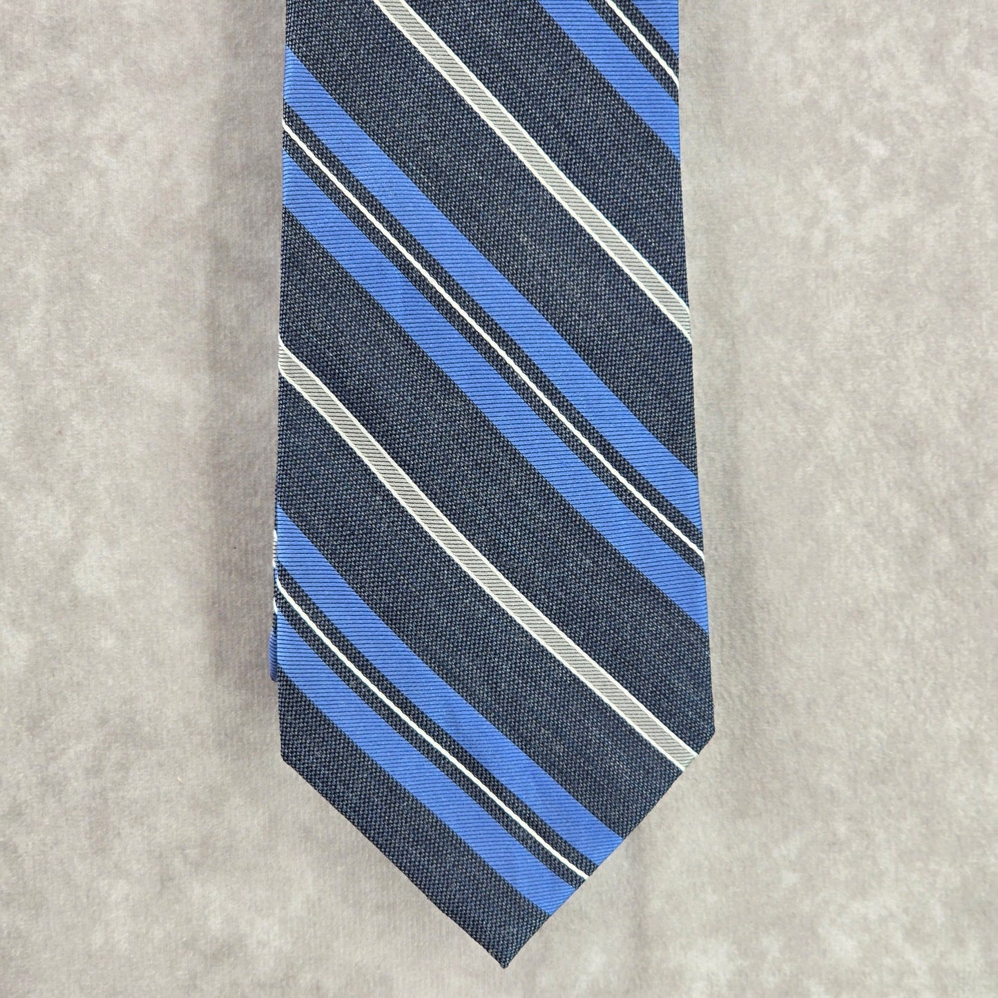 Stafford Navy Blue Gray Stripe Men's Neck Tie NWOT