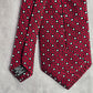 Pronto Uomo Red Geometric White Polka Dot Silk Men's Neck Tie NWOT