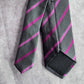 Alfani Gray Purple Stripe Narrow 100% Polyester Men's Neck Tie NWOT