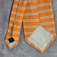 Brooks Brothers Makers Orange Stripe Pure Silk Italy Men's Neck Tie NWOT