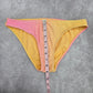 Xhilaration Orange Pink Ombre Ribbed Gold Metallic Bikini Bottom Swimwear