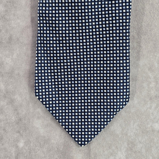 Tommy Hilfiger Blue Foulard Geometric 100% Silk Mens Neck Tie NWOT