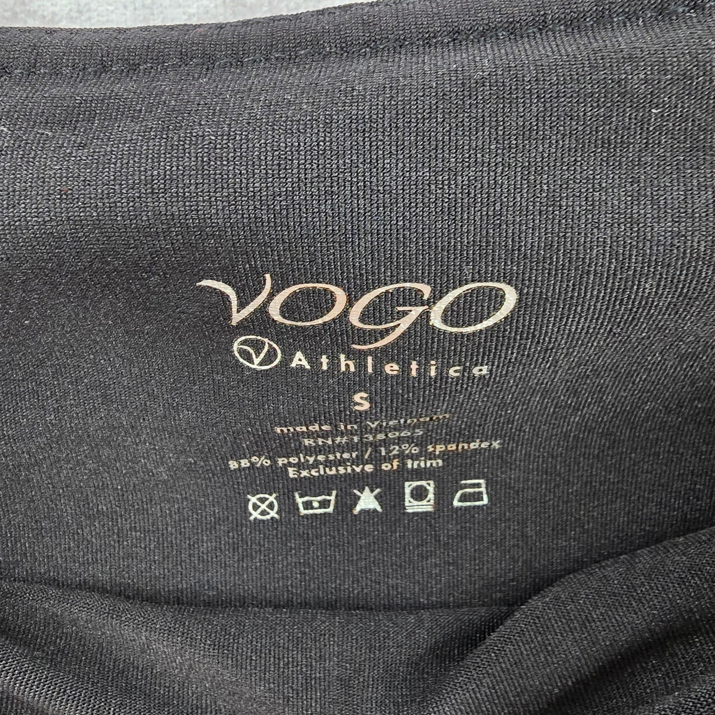 Vogo Athletica Purple Black Geometric Long Active Legging Pants Bottoms Small