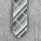 Euro Knot by Barton Como Plaid Gray Tartan 100% Silk Men's Neck Tie NWOT