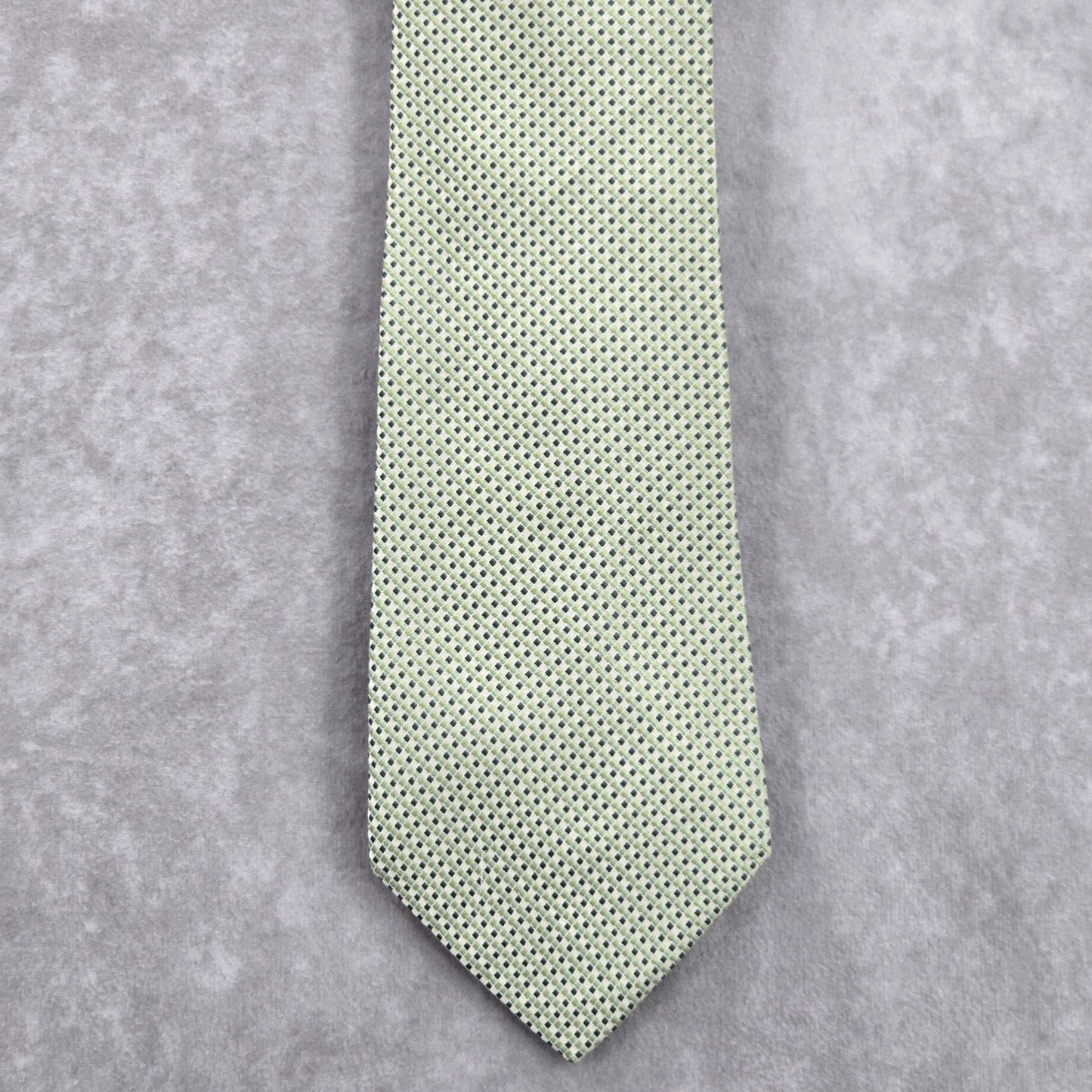 Geoffrey Beene Green Blue Stripe Polka Dot Silk Executive Neck Tie Men's