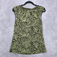 Perseption Concept Brown Green Floral Smock Paisley Swirl Top Small