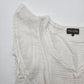 Michael Stars White Ruffle Short Sleeve Lace Cotton L Blouse Top Shirt Large