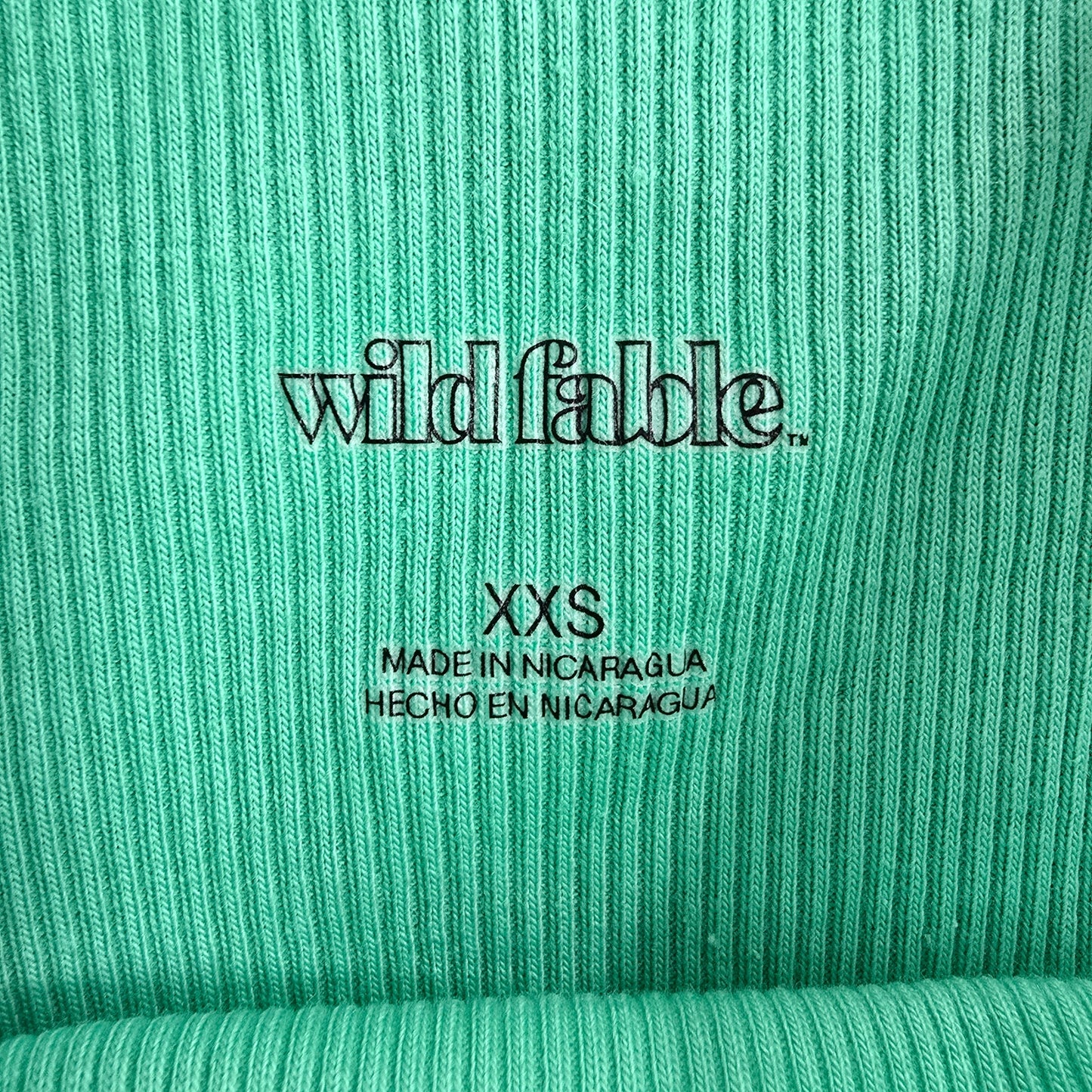 Wild Fable Green Ribbed Sleeveless Tank Top XXS