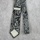 Joseph Abboud Black Gray Floral Paisley Geometric 100% Polyester Neck Tie