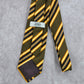 XMI Platinum Brown Orange Stripe Repp Silk Men's Neck Tie NWOT