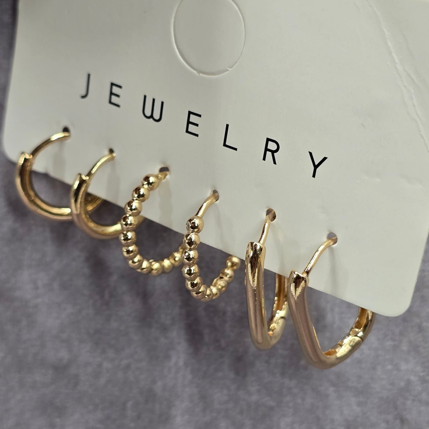 Zara Gold Small Hoops Ring Dangle Earrings Fashion Jewelry