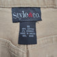 Style & Co Tan Khaki Cotton Spandex Denim Jeans Pants Bottoms Plus Size 14