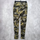 Zenana Green Camo Long Active Army Legging Pants Bottoms Ankle Large