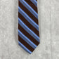 Black & Brown 1826 Blue Brown Stripe 100% Silk Men's Neck Tie NWOT