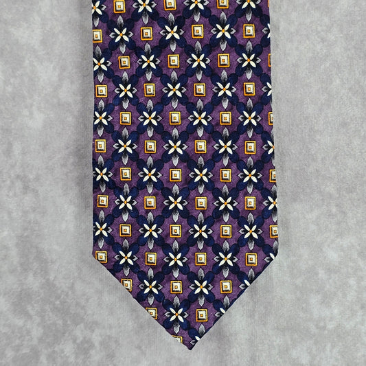 Nordstrom by J.Z. Richards Purple Floral Extra Long Silk Men's Neck Tie NWOT