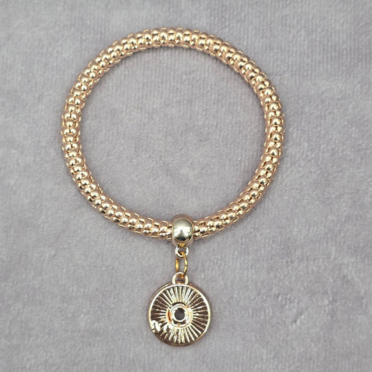 Zara Gold Charm Dangle Bead Bracelet Fashion Jewelry NWT