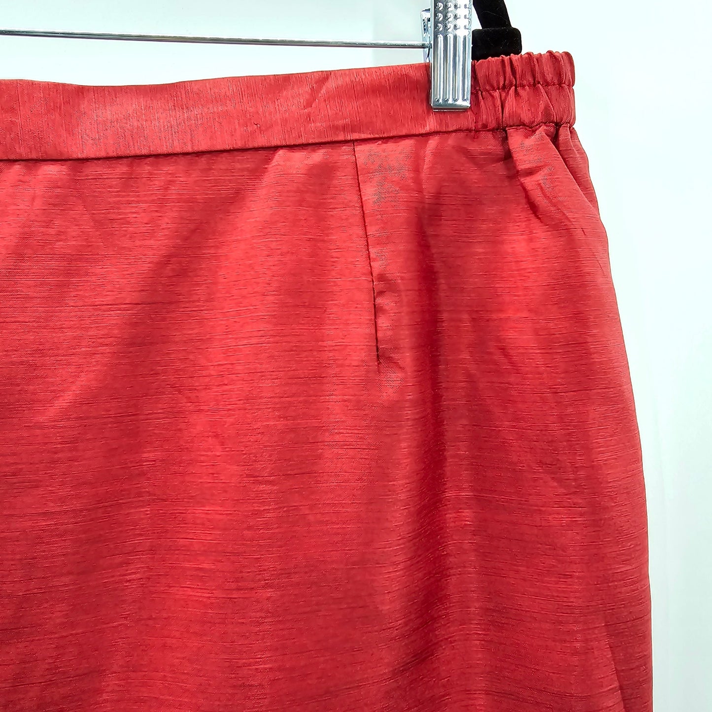 Zara Red Short Midi Skirt Plus 16W