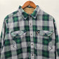 Under Armour Green Plaid Elbow Patch Button Love Sleeve Utility Shirt Large