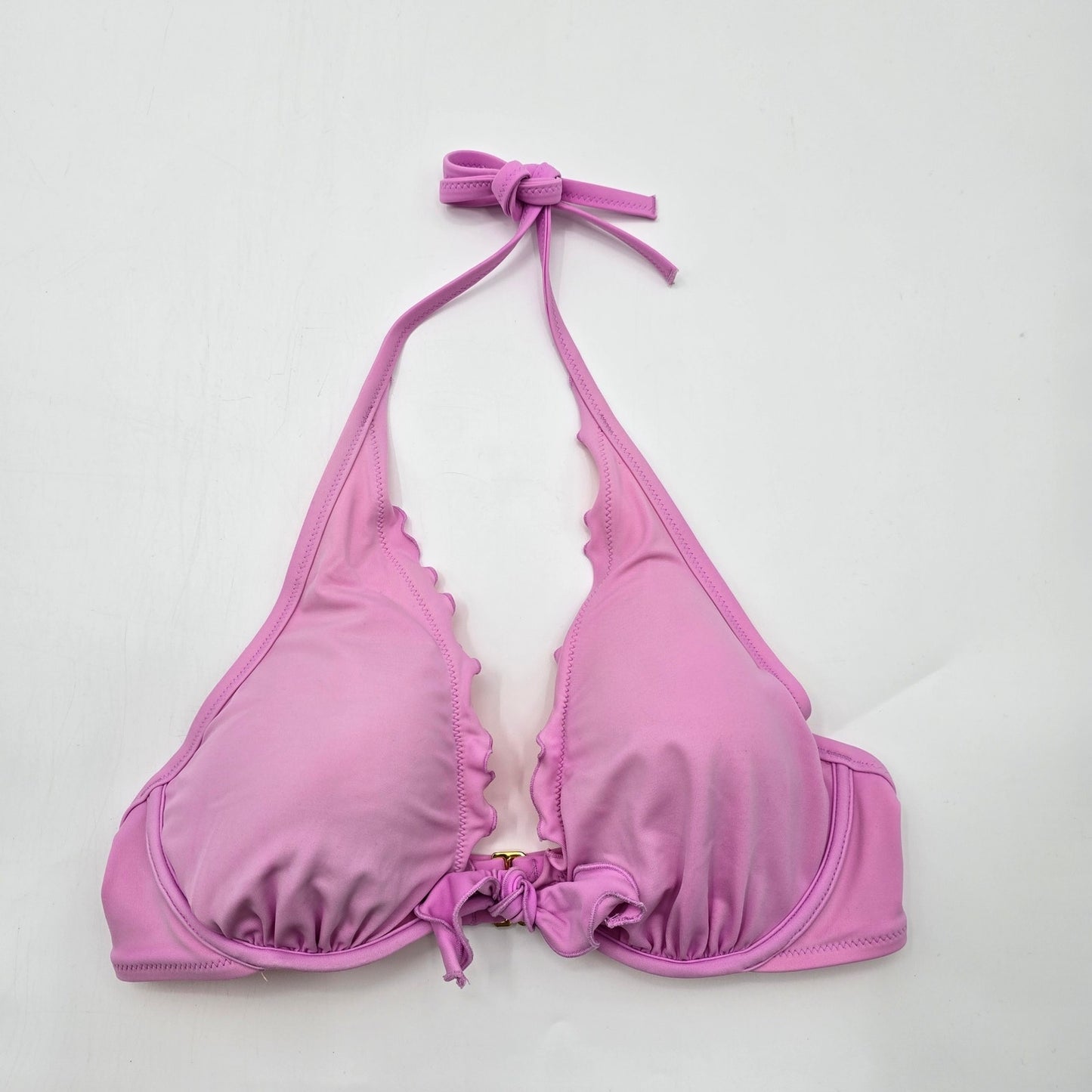 Victoria's Secret Purple Padded Halter M Bikini Top Swimwear 36C Medium