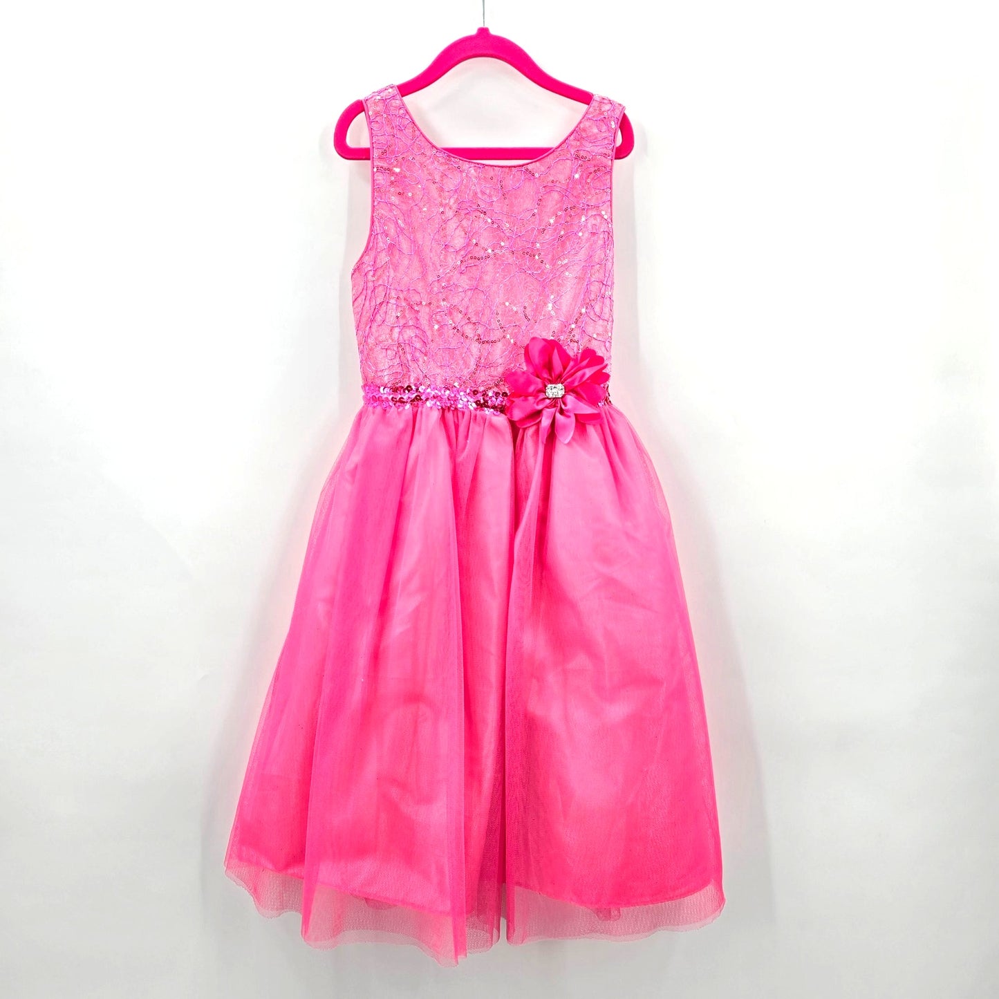 Emily West Pink Sleeveless Party Bridesmaid Christmas Easter Dress Girls Size 10