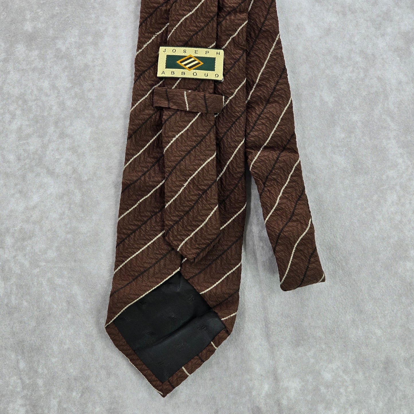 Joseph Abboud Brown Stripe 100% Silk Italy Men's Neck Tie NWOT