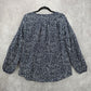 Shein Navy Blue Polka Sot Balloon Long Sleeve Hi Low Boho Peasant Small