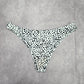 Shein Black White Dots Thong Bikini Bottom Swimwear Medium