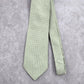 Geoffrey Beene Green Blue Stripe Polka Dot Silk Executive Neck Tie Men's