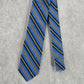 Joseph Abboud Blue Gray Stripe 100% Silk Men's Neck Tie NWOT