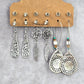 Zara Silver Feather Moon Boho Hoop Dangle Stud Earrings Fashion Jewelry JB2-66