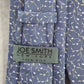 Joe Smith New York Blue Gray Floral 100% Silk Men's Neck Tie NWOT