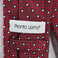 Pronto Uomo Red Geometric White Polka Dot Silk Men's Neck Tie NWOT