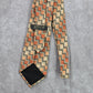 Arrow Gray Orange Brown Box Stair Geometric 100% Silk Men's Neck Tie NWOT