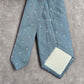 Tie Bar Blue White Polka Dots Geometric 20% Linen 80% Silk Men's Neck Tie NWOT