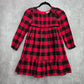 Tommy Bahama Red Black Plaid Tartan Gingham Flare Bow Girls Dress Size 7