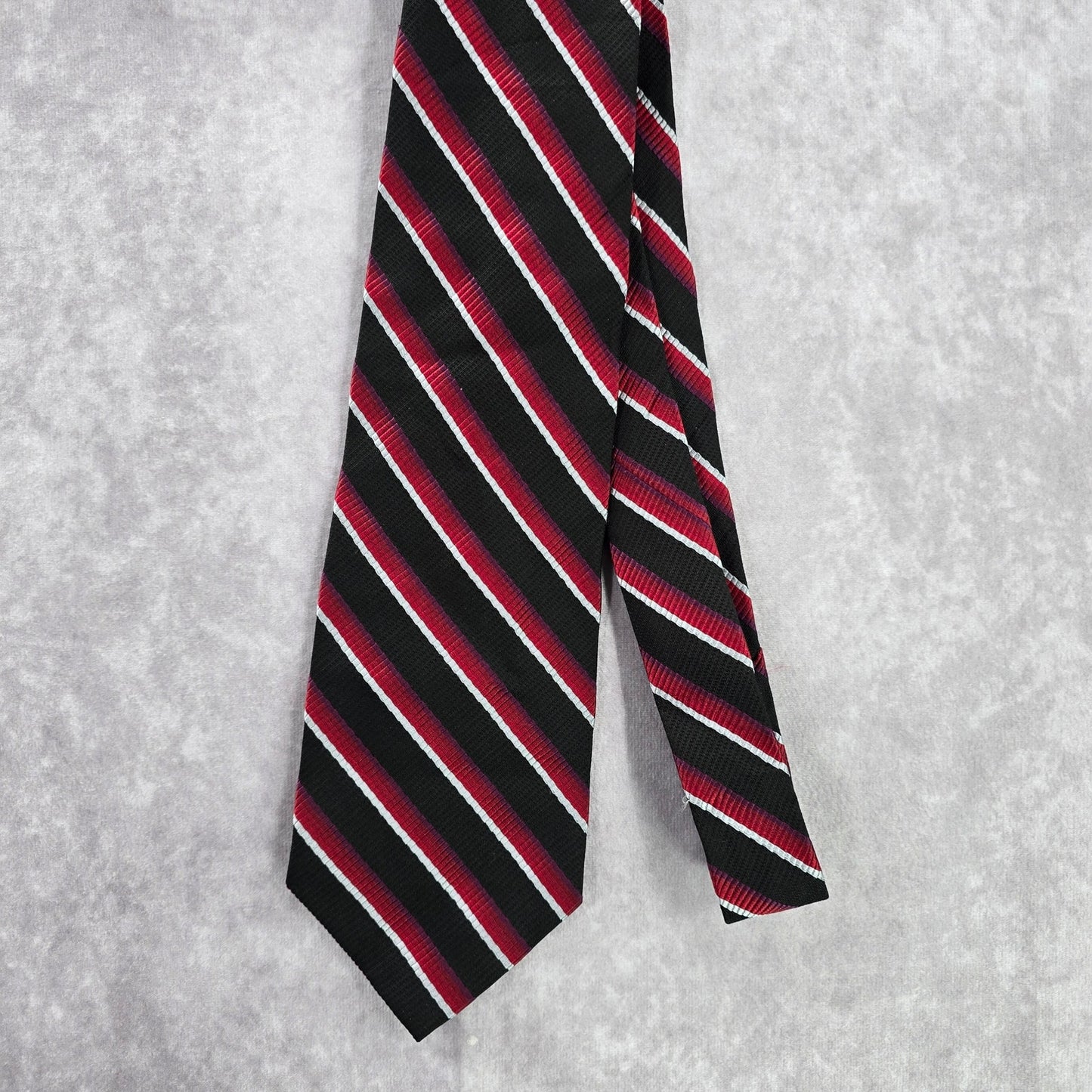 Alfani Black Red Stripe Men's Neck Tie 100% Silk NWOT