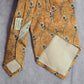 Joseph Abboud Orange Floral 100% Silk Italy Men's Neck Tie NWOT