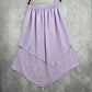 J. Jill Purple Lace Asymmetrical Rhinestone Layer Split Side Skirt Plus 4XL