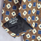 Kenneth Cole New York Brown Blue Geometric Silk Men's Neck Tie NWOT