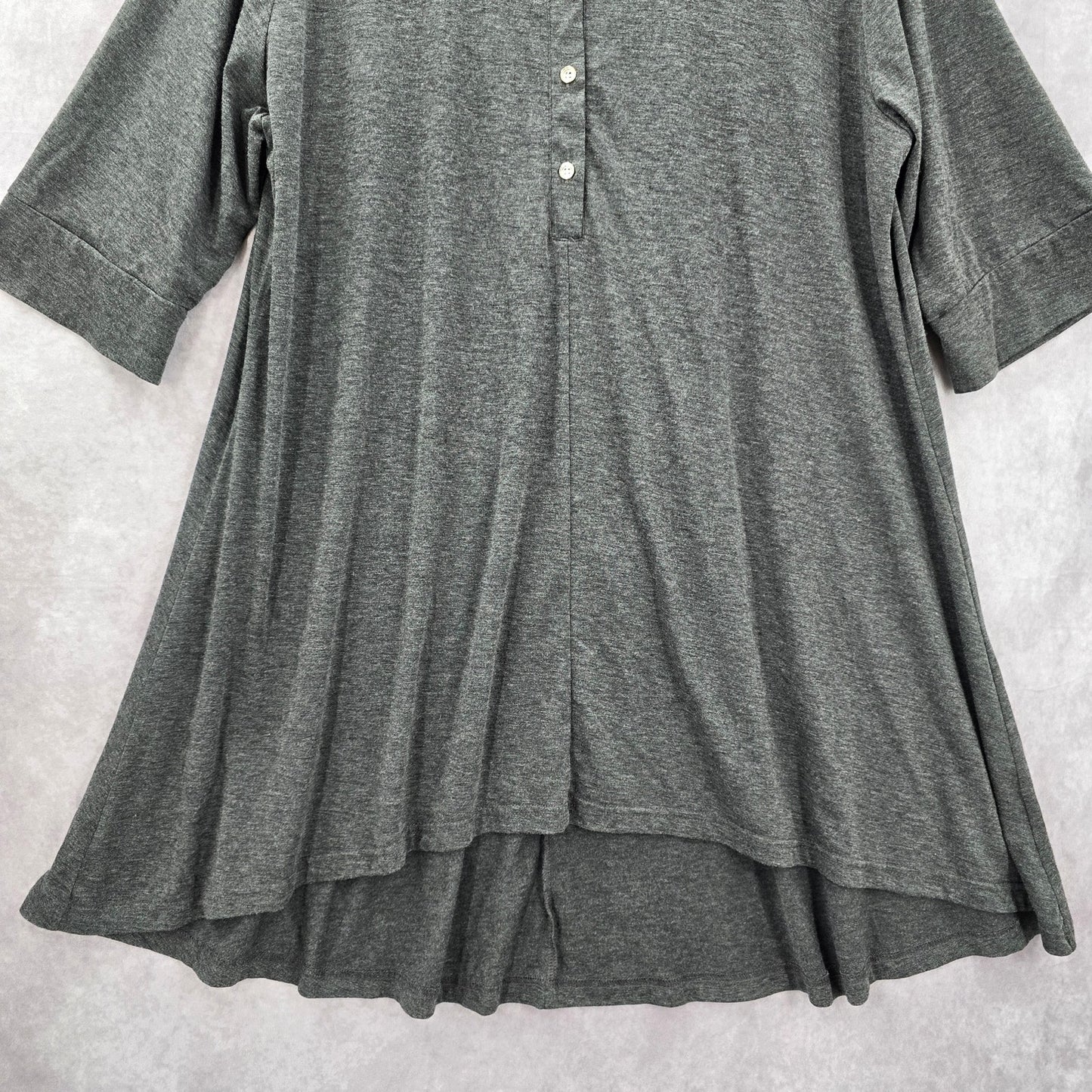 Terra & Sky Gray Mini Hi Low Dress Plus 3XL