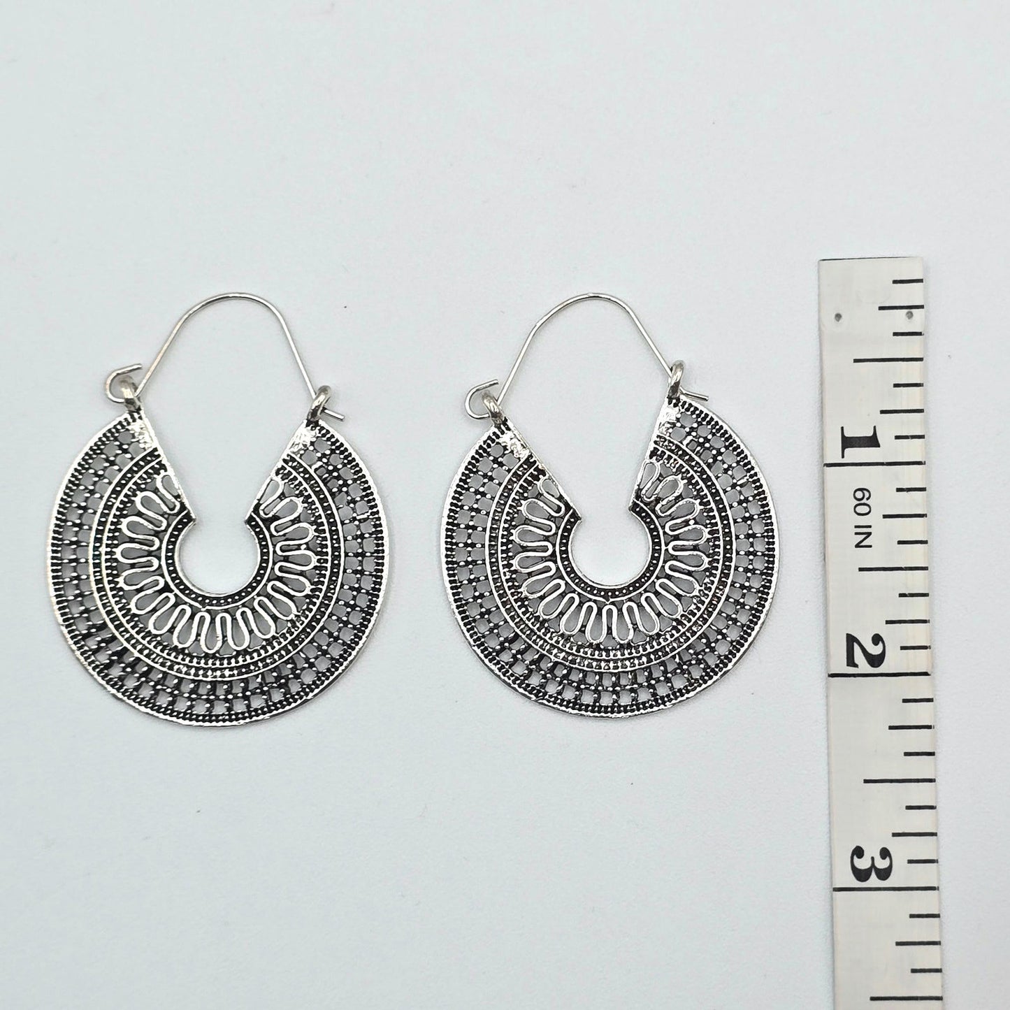 Zara Silver Dangle Hoop Stud Earring Fashion Jewelry NWT ZB01 #03