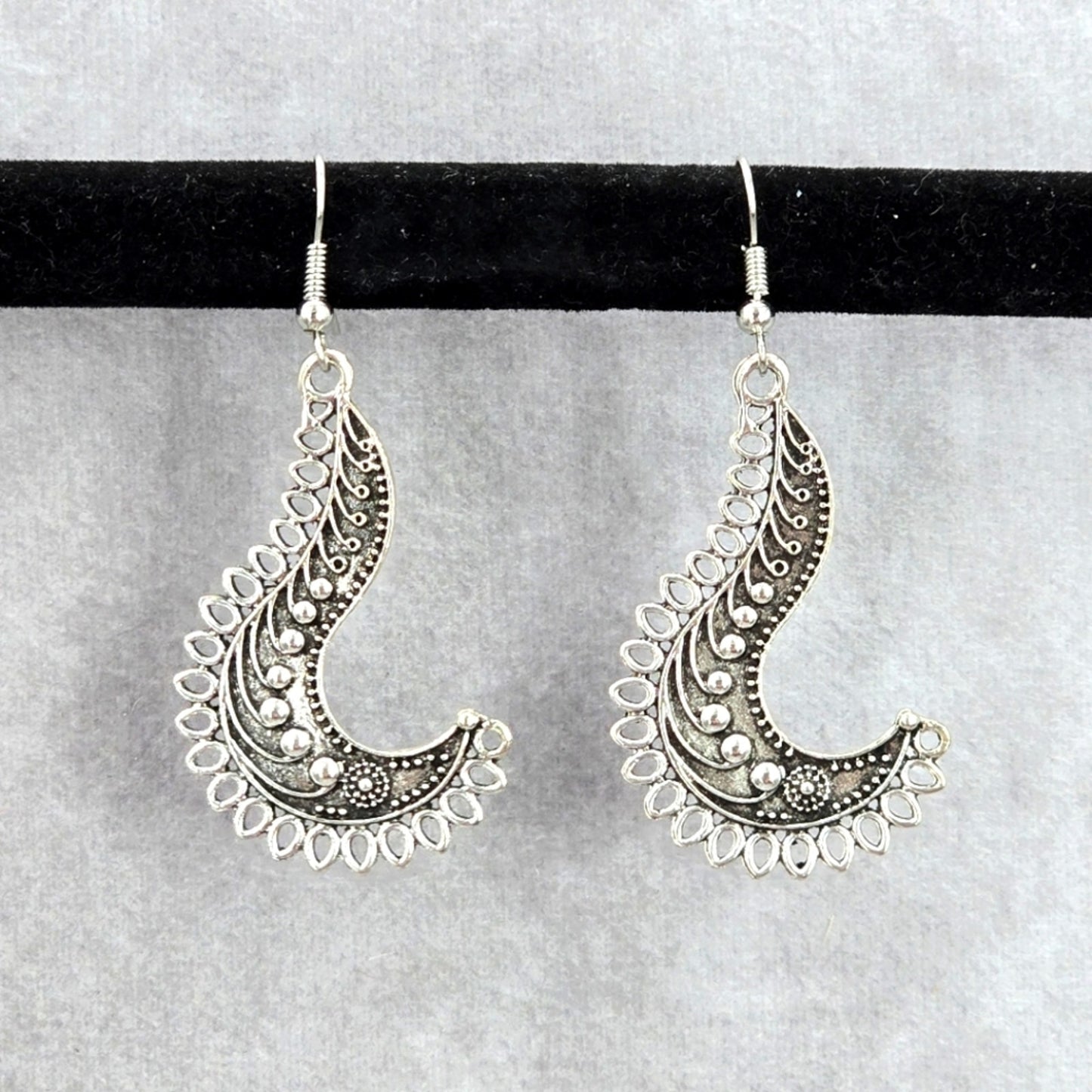 Zara Silver Drop Hook Dangle Floral Leaf Earring Fashion Jewelry JB2-81