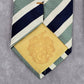 Donald J. Trump President Green Blue Stripe Repp 100% Silk Men's Neck Tie NWOT