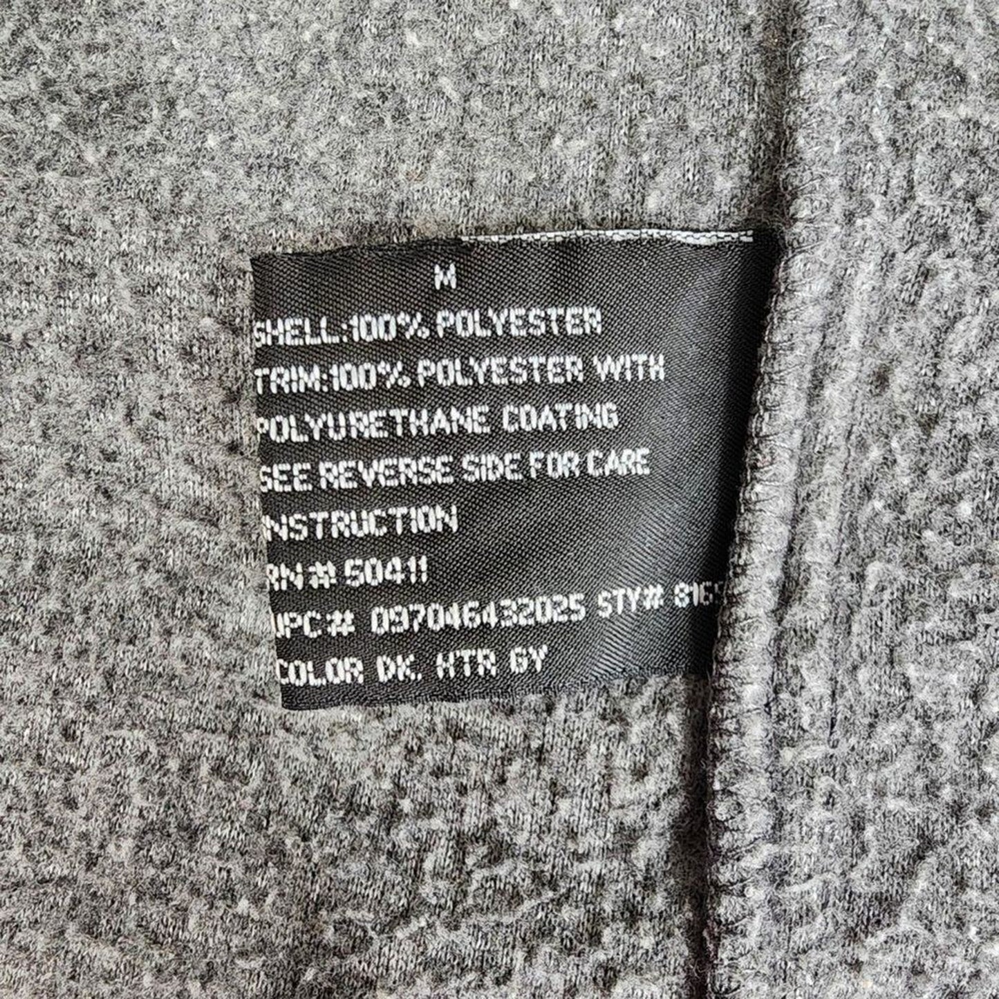 Zero Exposure Fleece Zip Up Gray Black Long Sleeve Jacket Medium