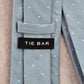 Tie Bar Blue White Polka Dots Geometric 20% Linen 80% Silk Men's Neck Tie NWOT