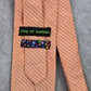 City of London Orange Pink Stripe Geometric 100% Silk Men's Neck Tie NWOT