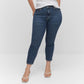 Mango MNG Slim Copped Dark Blue Jeans NWT Plus 16